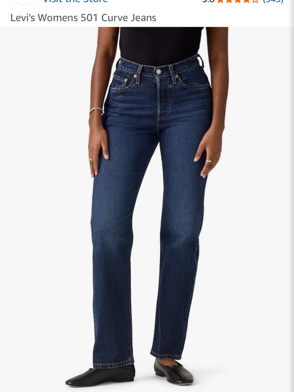 Levi's Women's Straight-Leg Jeans - Dark Blue Denim